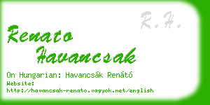 renato havancsak business card